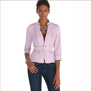WHBM Lavender Elle Twill Flare Lavender Jacket